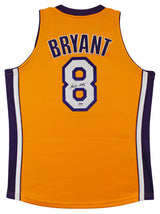 Lakers Kobe Bryant Signed Yellow M&N 2000-01 HWC Authentic Jersey PSA #B11719