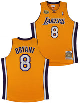 Lakers Kobe Bryant Signed Yellow M&N 2000-01 HWC Authentic Framed Jersey PSA/DNA