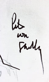 Pete Von Sholly Signed 11x14 Original Art Darkman Sketch Canvas BAS #D94459