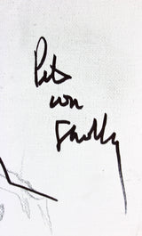 Pete Von Sholly Signed 11x14 Original Art Darkman Sketch Canvas BAS #D94459
