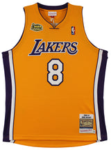 Lakers Kobe Bryant Signed Yellow M&N 2000-01 HWC Authentic Framed Jersey PSA/DNA