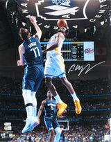 Warriors Andrew Wiggins Signed 16x20 Vertical Dunk Photo Vs Mavericks BAS Wit