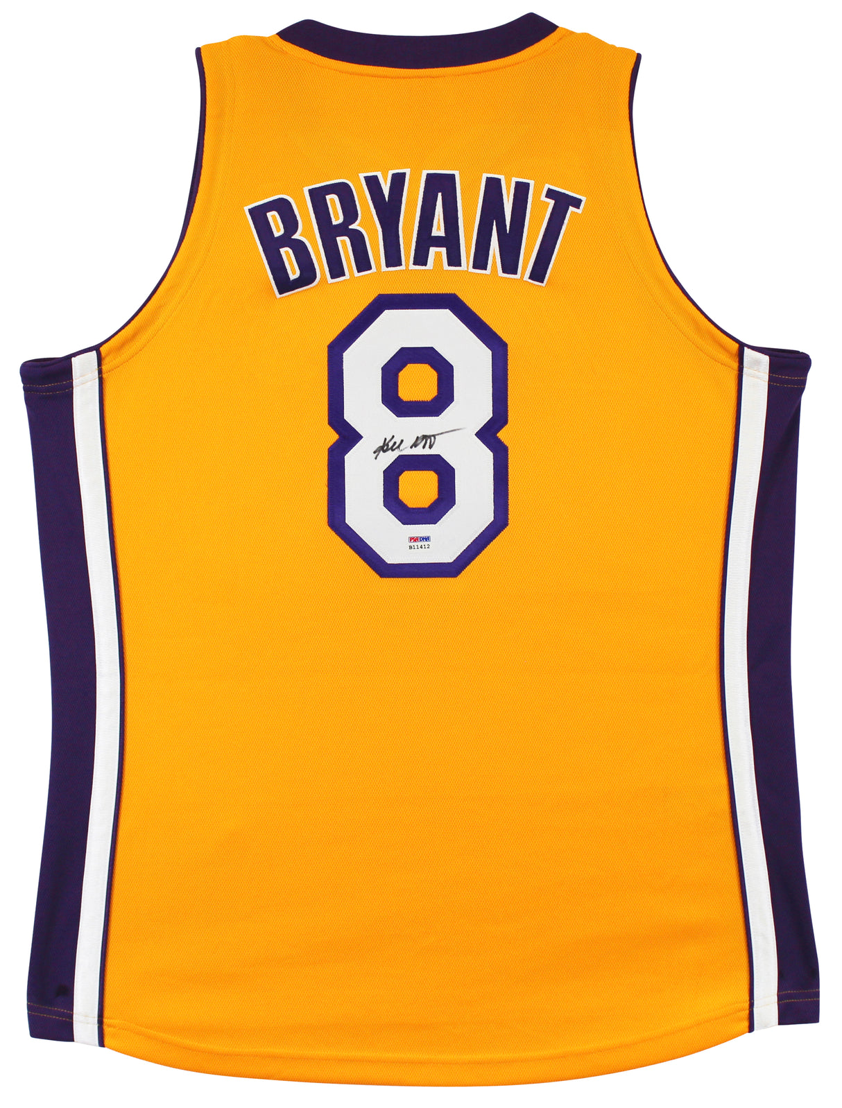 Lakers Kobe Bryant Signed Yellow M&N 2000-01 HWC Authentic Framed Jersey PSA/DNA
