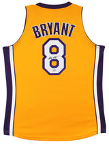 Lakers Kobe Bryant Signed Yellow M&N 2000-01 HWC Authentic Framed Jersey PSA/DNA