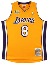 Lakers Kobe Bryant Signed Yellow M&N 2000-01 HWC Authentic Framed Jersey PSA/DNA