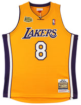 Lakers Kobe Bryant Signed Yellow M&N 2000-01 HWC Authentic Framed Jersey PSA/DNA