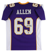 Jared Allen Authentic Signed Purple Pro Style Jersey Autographed BAS Witnessed