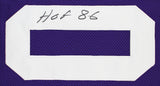 Fran Tarkenton "HOF 86" Signed Purple Pro Style Jersey BAS Witnessed #1W205271