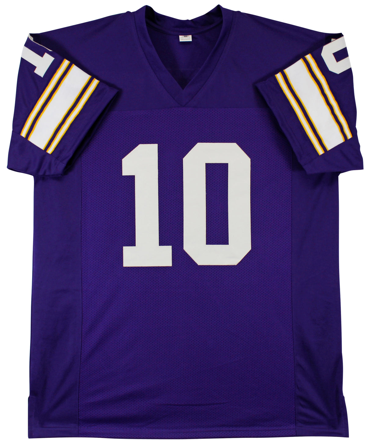 Fran Tarkenton "HOF 86" Signed Purple Pro Style Jersey BAS Witnessed #1W205271