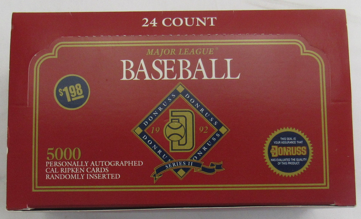 1992 Donruss 24 Packs MLB Baseball Series 2 One Jumbo Sealed Box Ripken Auto