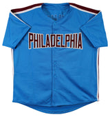 Mike Schmidt Authentic Signed Light Blue Pro Style Jersey Autographed BAS