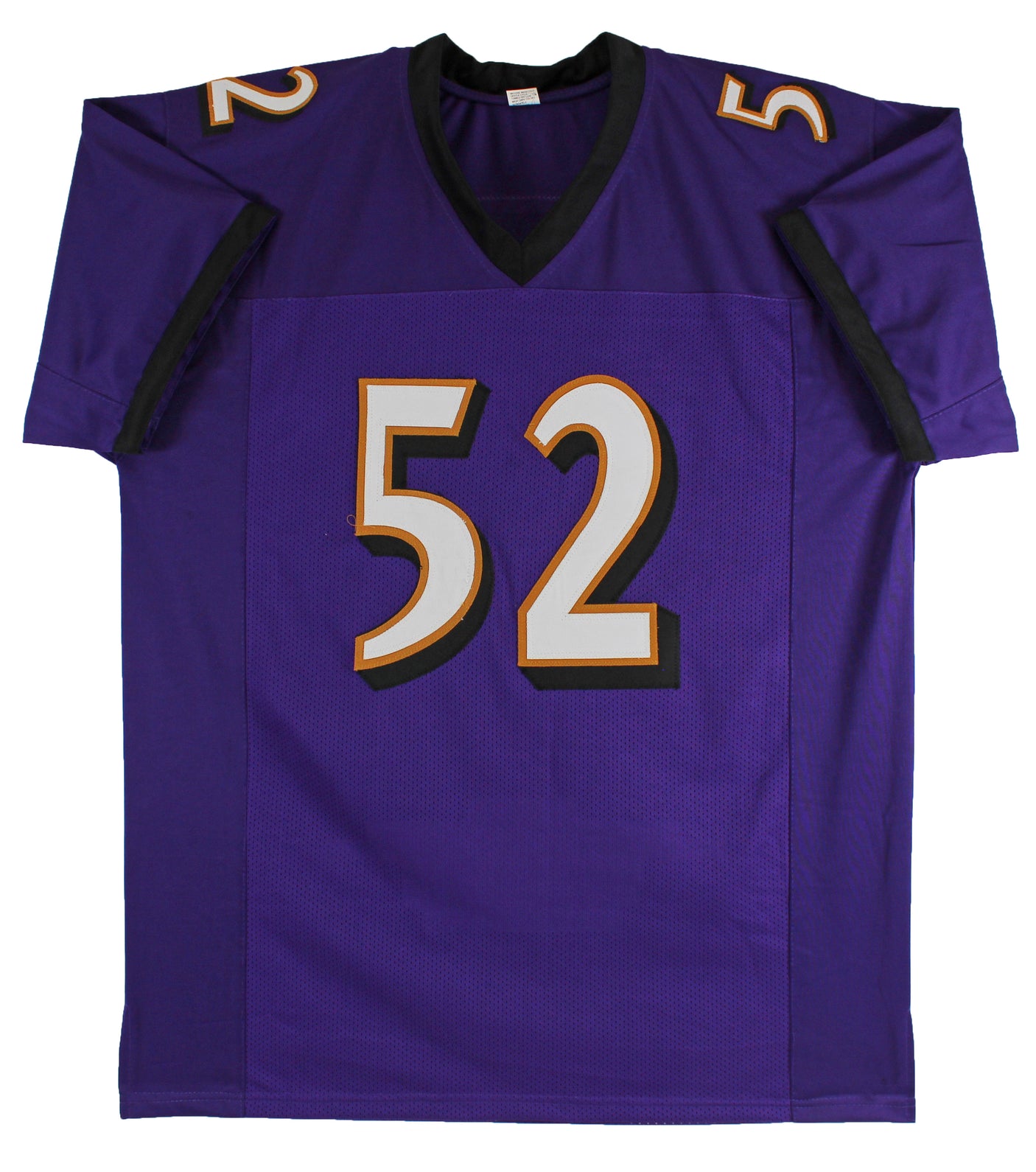 Ray Lewis Authentic Signed Purple Pro Style Stat Jersey BAS Witnessed