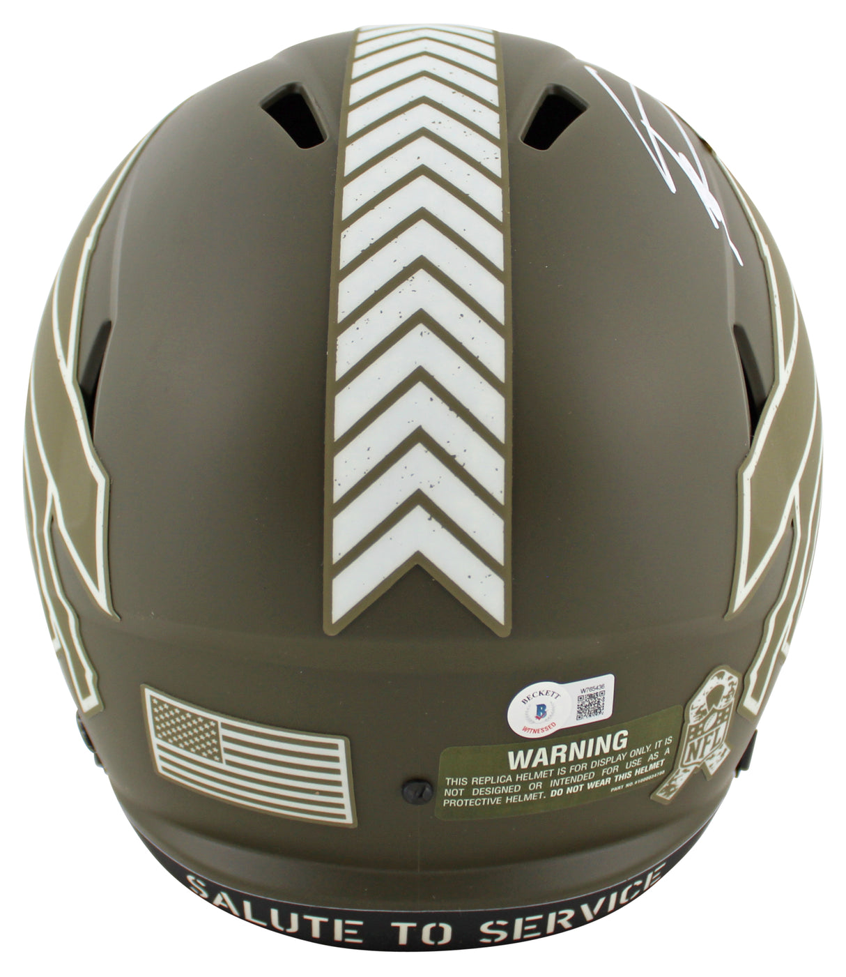 Bills Stefon Diggs Signed Salute To Service Full Size Speed Rep Helmet BAS Wit 2