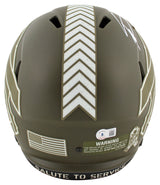 Bills Stefon Diggs Signed Salute To Service Full Size Speed Rep Helmet BAS Wit 2
