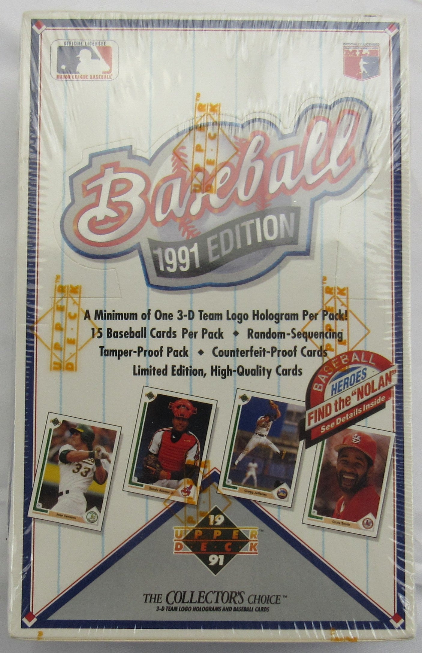 1991 Upper Deck Baseball Wax Box - Nolan Ryan Autograph / Michael Jordan SP