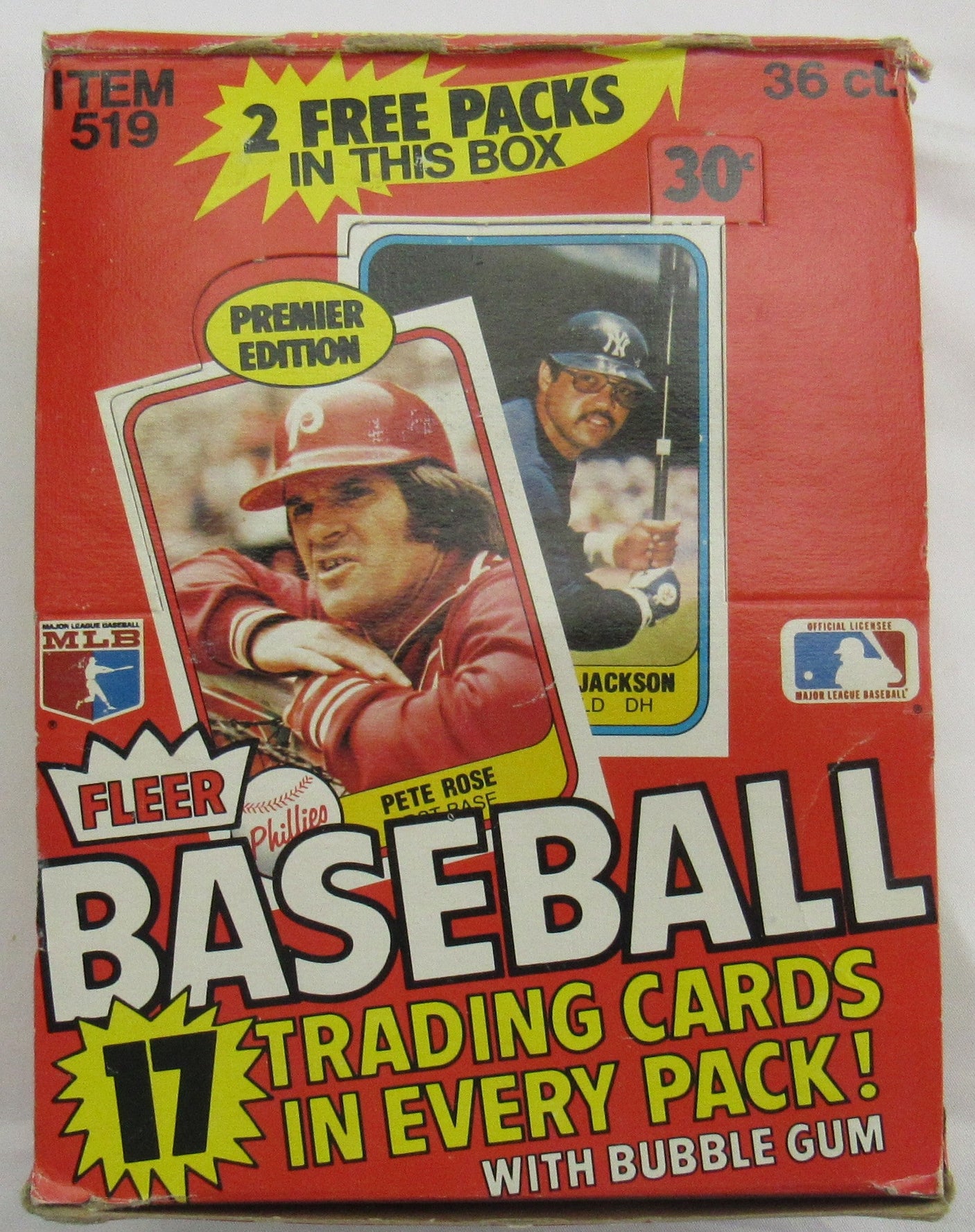 1981 Fleer Baseball Wax Box - 38 Pack Box - Clean Fresh Box