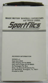 1986 Sportflics Baseball Foil Pack Box - 36 Ct