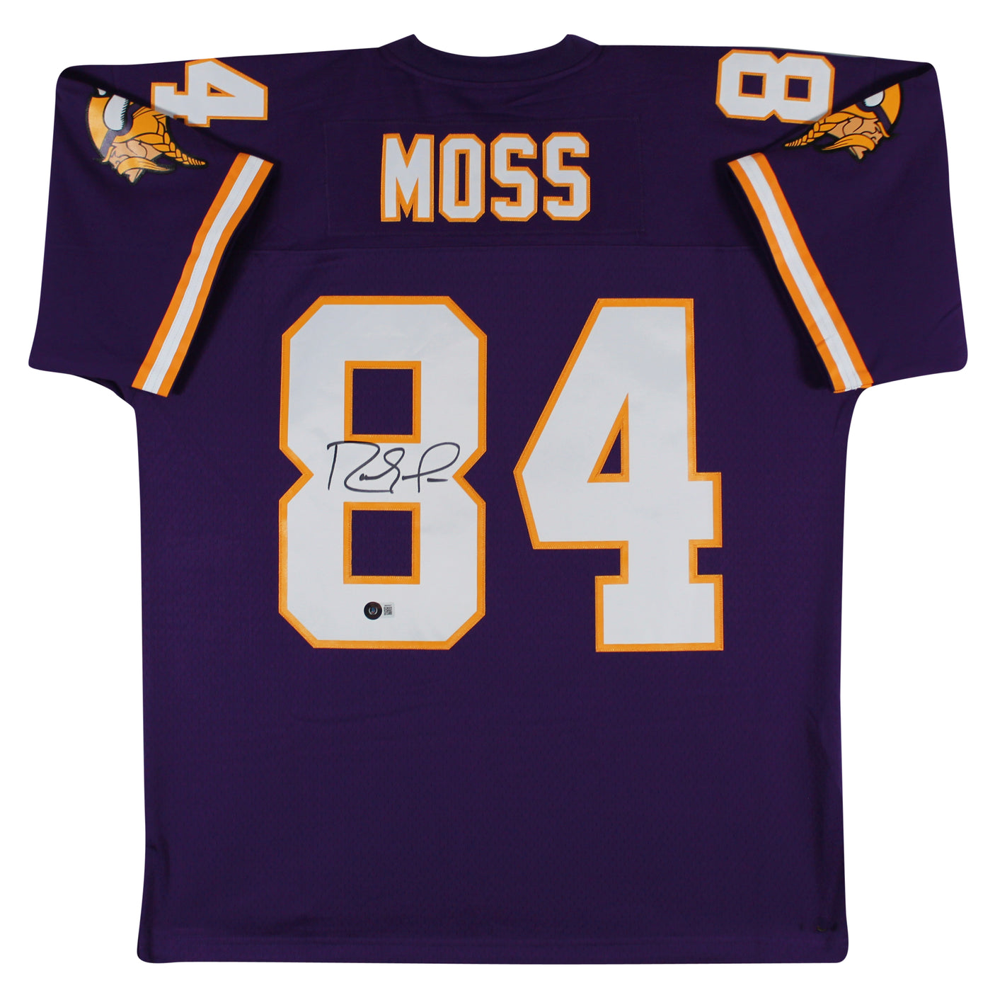 Vikings Randy Moss Authentic Signed Purple Mitchell & Ness Jersey BAS Witnessed