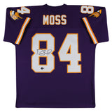 Vikings Randy Moss Authentic Signed Purple Mitchell & Ness Jersey BAS Witnessed