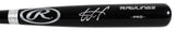 Rays Wander Franco Authentic Signed Black Rawlings Big Stick Baseball Bat JSA