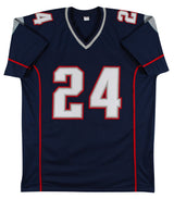 Ty Law "HOF 19" Signed Navy Blue Pro Style Jersey Autographed BAS Witnessed