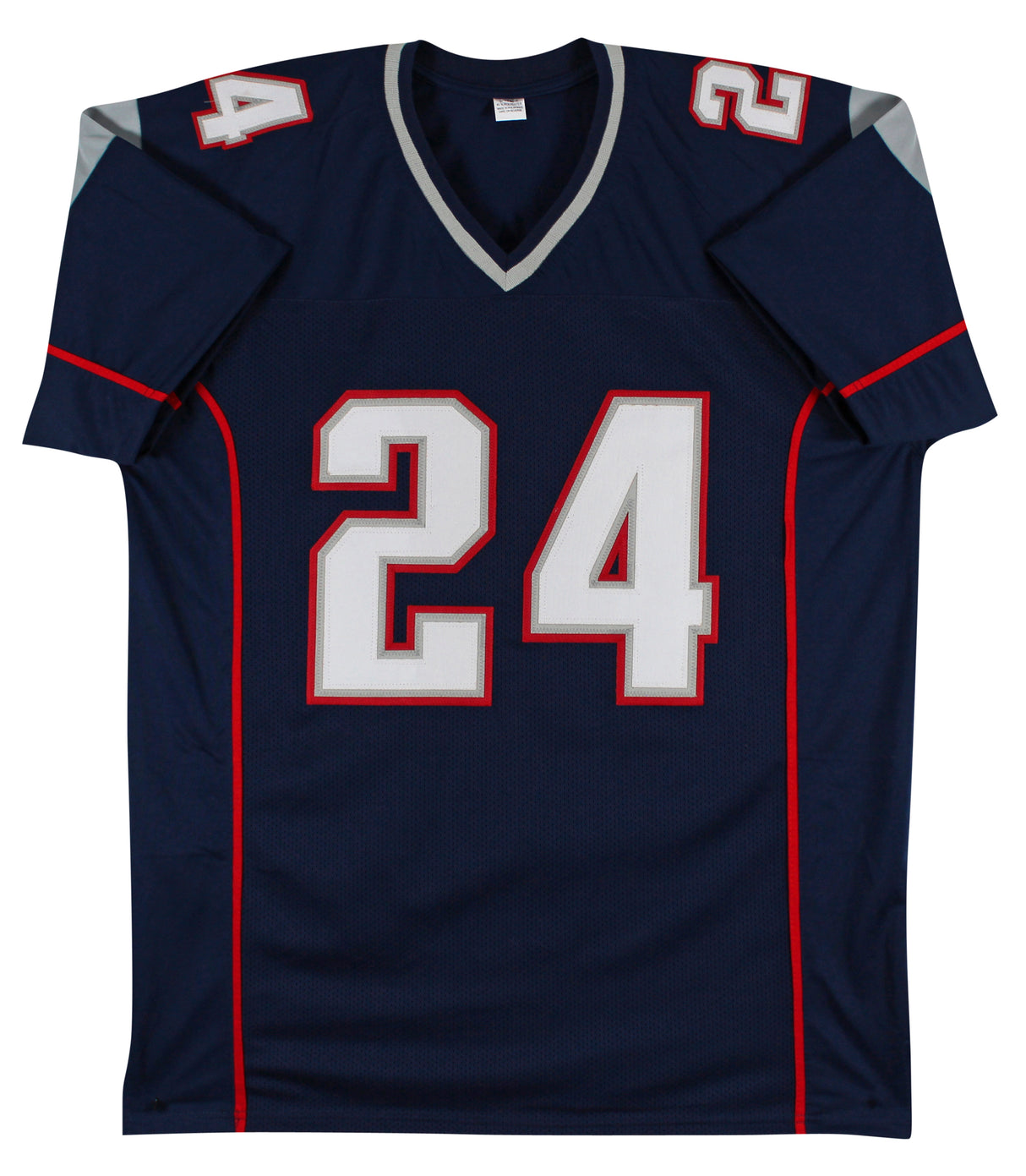 Ty Law "HOF 19" Signed Navy Blue Pro Style Jersey Autographed BAS Witnessed