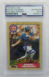 Rafael Palmeiro 1987 Topps Signed Auto Autograph Baseball Card PSA Encapsulated