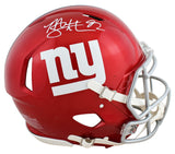 Giants Michael Strahan Signed Flash Full Size Speed Proline Helmet BAS Witnessed