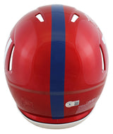 Giants Michael Strahan Signed Flash Full Size Speed Proline Helmet BAS Witnessed