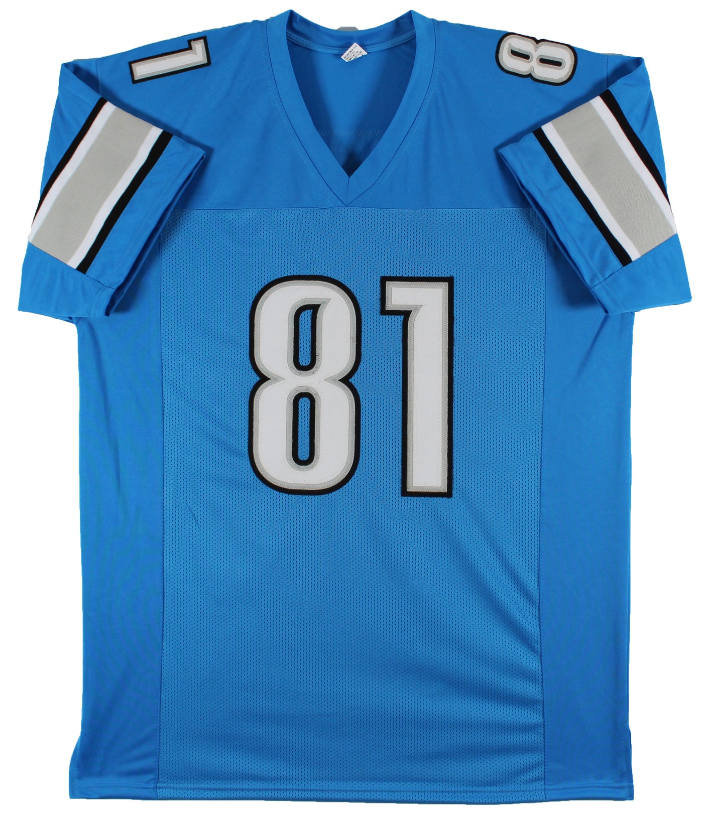 Calvin Johnson Authentic Signed Blue Pro Style Jersey BAS Witnessed