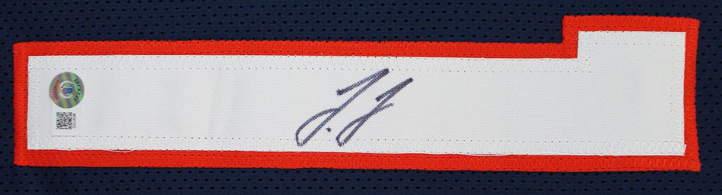 Jerry Jeudy Authentic Signed Navy Blue Pro Style Jersey BAS Witnessed