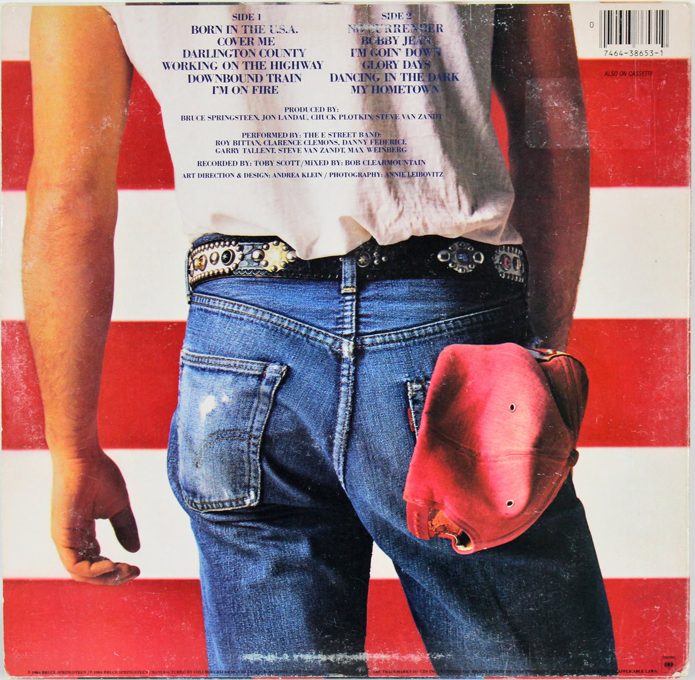 Bruce Springsteen Signed Born In The USA Album Cover W/ Vinyl BAS #A78564