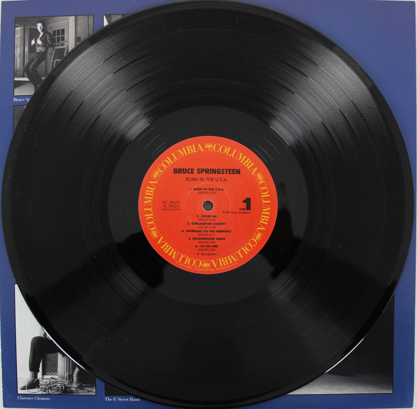 Bruce Springsteen Signed Born In The USA Album Cover W/ Vinyl BAS #A78564