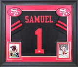 Deebo Samuel Authentic Signed Black Pro Style Framed Jersey Autographed JSA