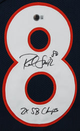 Rod Smith "2x SB Champs" Signed Navy Pro Style Framed Jersey BAS Witnessed