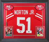 Ken Norton Jr. Authentic Signed Red Pro Style Framed Jersey BAS Witnessed