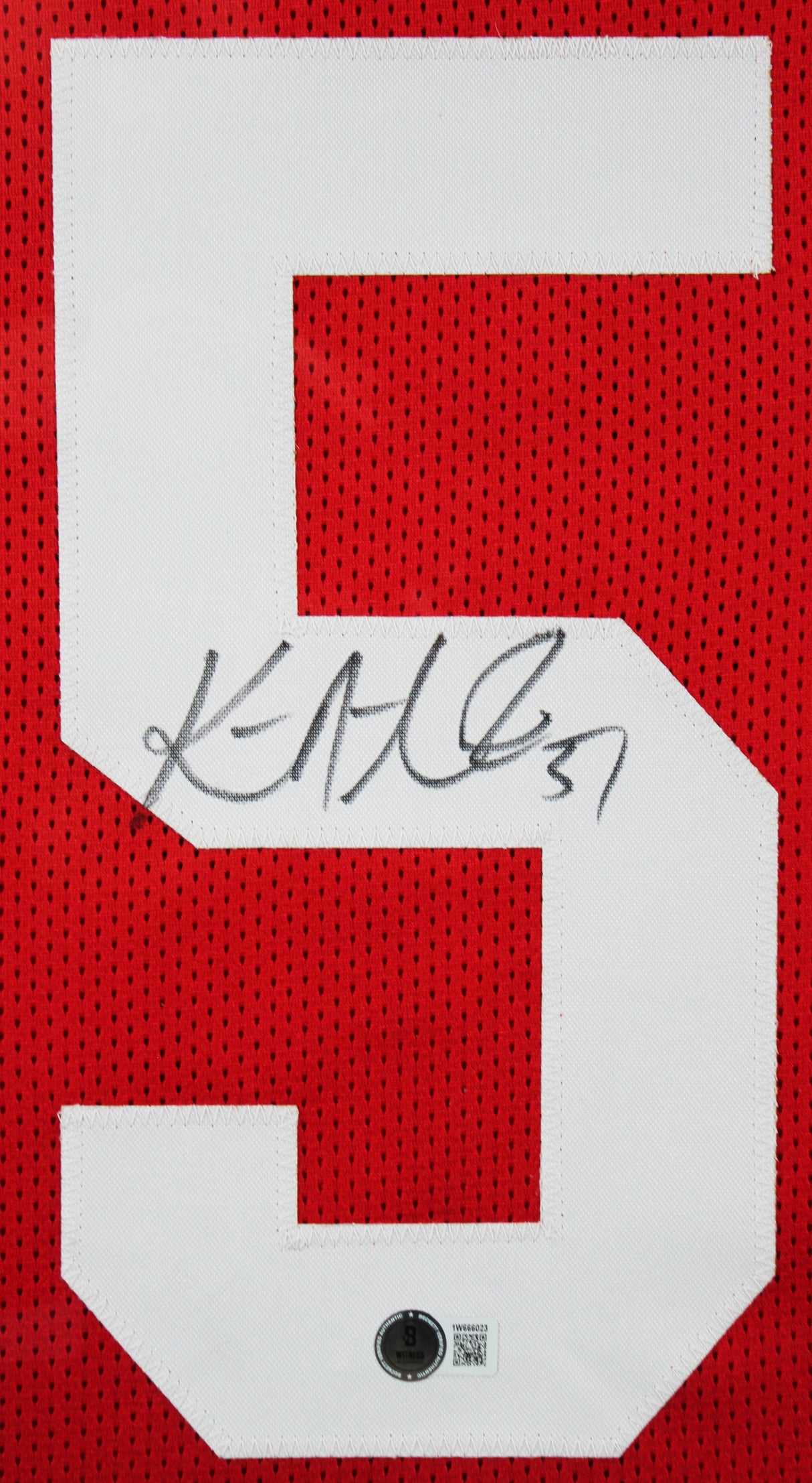Ken Norton Jr. Authentic Signed Red Pro Style Framed Jersey BAS Witnessed