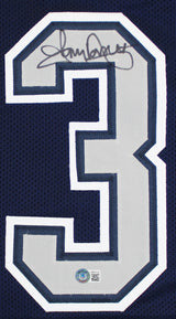 Tony Dorsett Signed Navy Blue Pro Style Jersey w/ Grey Numbers BAS Witnessed