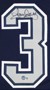 Tony Dorsett Signed Navy Blue Pro Style Jersey w/ Grey Numbers BAS Witnessed