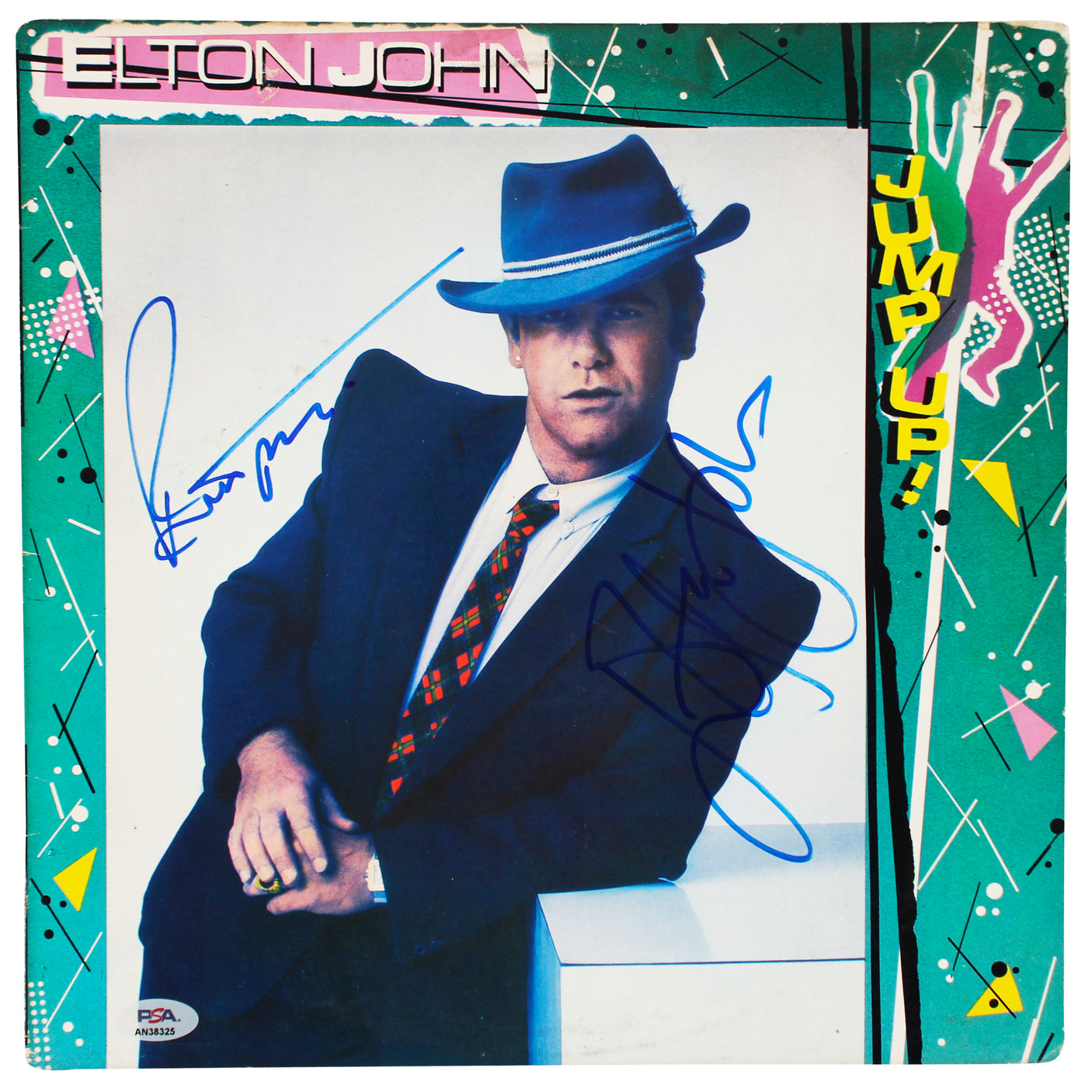 Elton John & Bernie Taupin Signed Jump Up! Album Cover W/ Vinyl PSA/DNA #AN38325