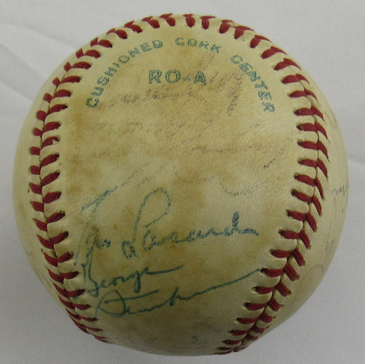 George Steinbrenner Joe Cronin Multi Signed Auto Rawlings Baseball B150