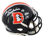 Broncos Randy Gradishar "HOF 24" Signed Color Rush Mini Helmet BAS Witnessed