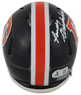 Broncos Randy Gradishar "HOF 24" Signed Color Rush Mini Helmet BAS Witnessed
