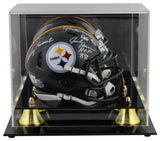 Steelers LBs (3) Ham, Lambert & Russell Signed Speed Mini Helmet w/ Case BAS W 2