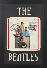 Paul McCartney The BeatlesSigned & Framed Yesterday & Today Album Cover PSA/DNA