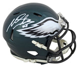 Eagles Miles Sanders Authentic Signed Speed Mini Helmet Autographed JSA Witness