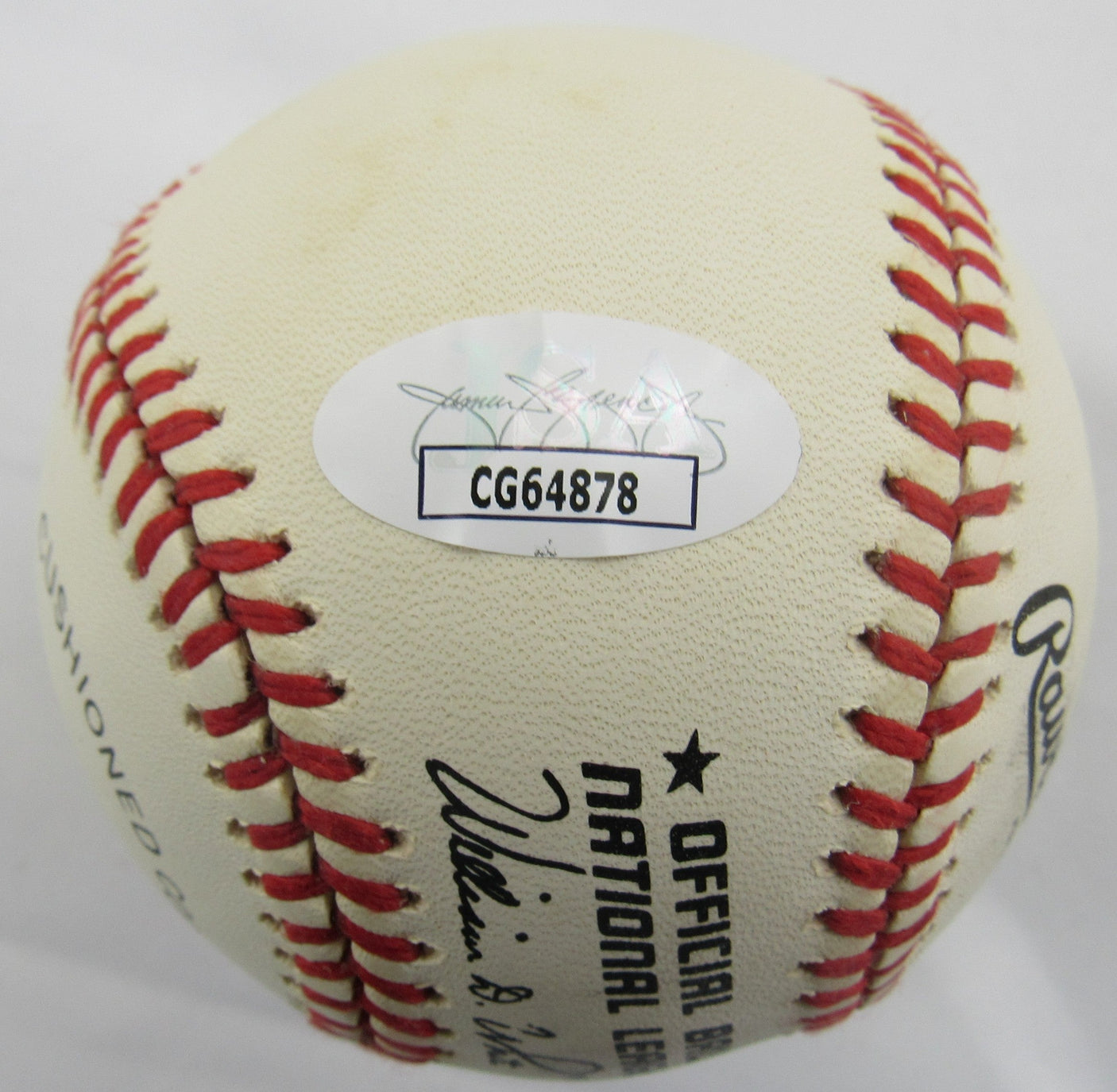 Eddie Mathews Signed Auto Rawlings Baseball JSA CG64878
