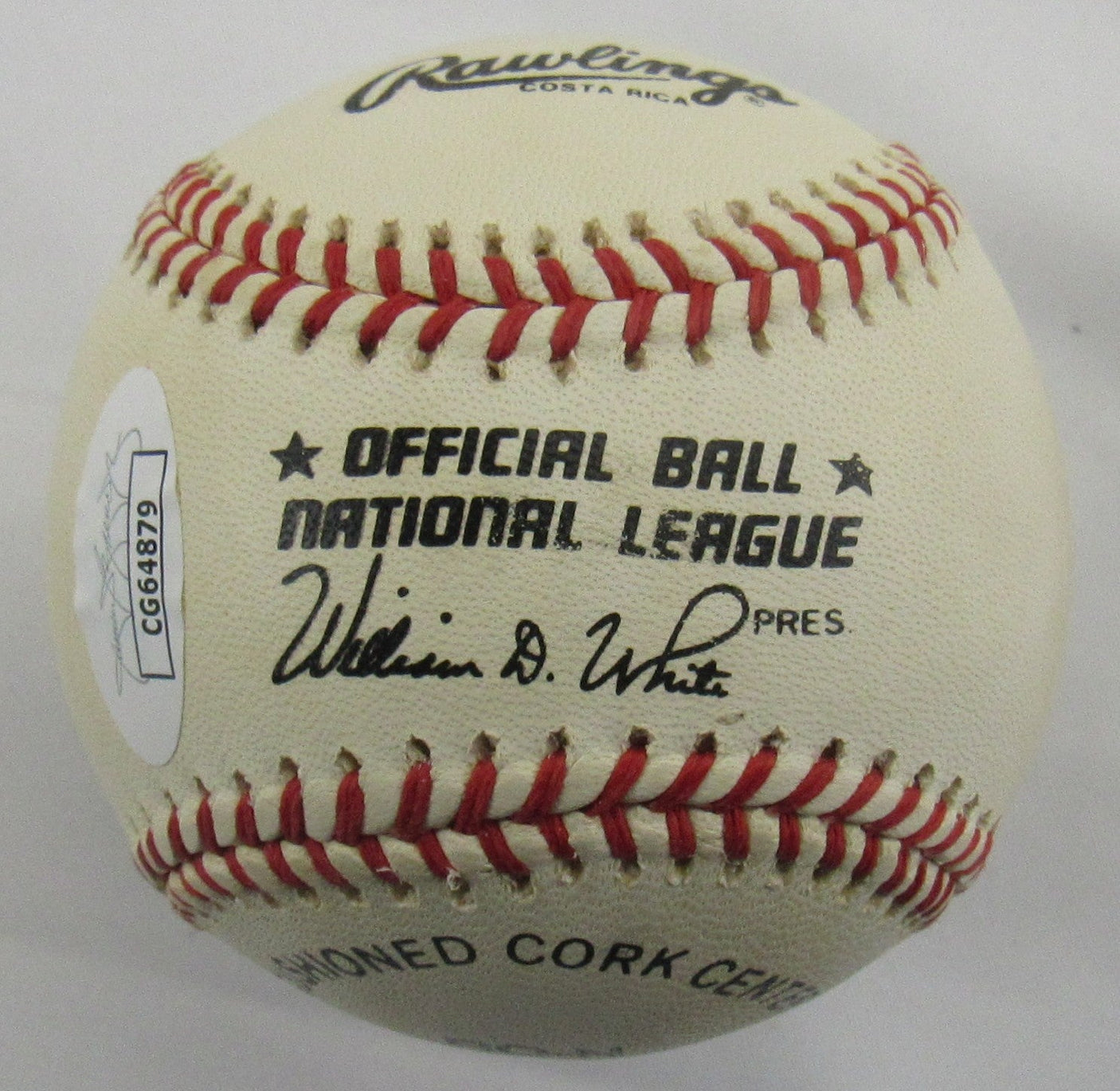 Enos Slaughter Signed Auto Rawlings Baseball JSA CG64879