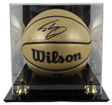 Lakers Shaquille O'Neal Authentic Signed Gold Wilson Basketball w/ Case BAS Wit