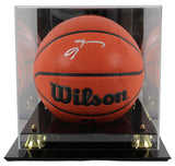 76ers Allen Iverson Authentic Signed Wilson Basketball w/ Case BAS Witnessed